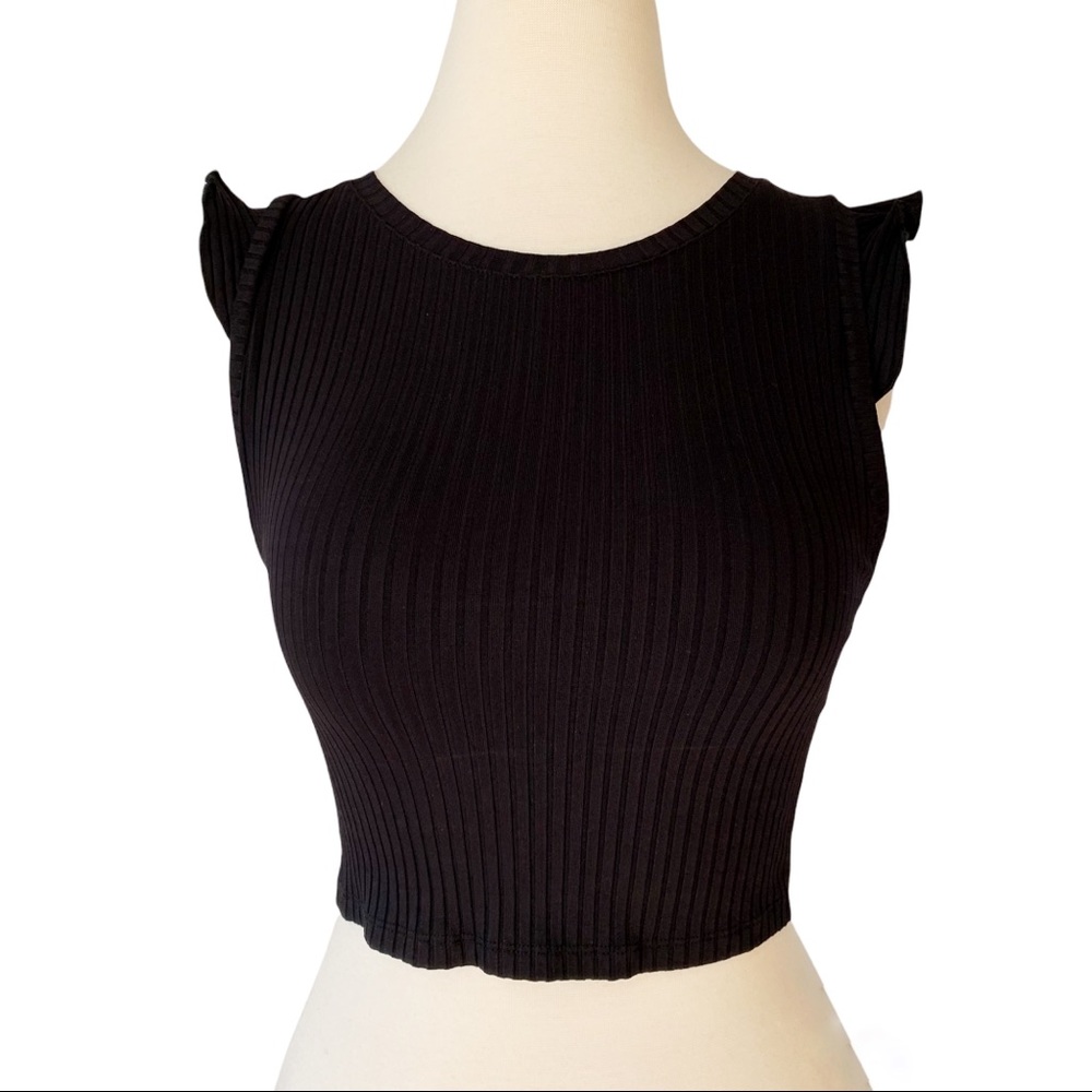 Zara black drop top size small
